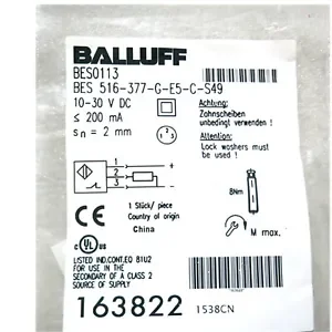 BALLUFF BES 516-377-S49-C (BES01LR) Стандартные индуктивные датчики PNP New KD