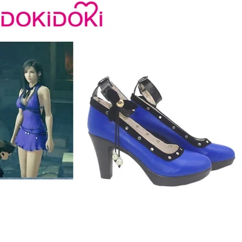 DokiDoki Final Fantasy VII Tifa Косплей Обувь Женская Синяя обувь Final Fantasy Косплей Tifa Final Fantasy