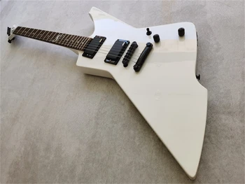 В наличии！！Активные звукосниматели для электрогитары ESP Snakebyte Белого цвета, массивный корпус, накладка из розового дерева, высококачественная гитара