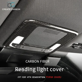Отделка панели Автомобильной Лампы для чтения из Углеродного волокна Подходит для 11-го поколения Civic Type r FL5 (2023) Typer Передняя Крышка Лампы Для чтения На крыше