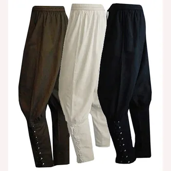 Пиратские штаны для мужчин, косплей викингов, Ренессансные средневековые готические брюки, мужские брюки для костюма пирата, большие размеры 5XL