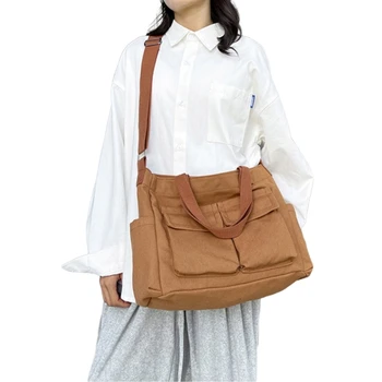 Сумка через плечо Универсальные школьные сумки Холщовая сумка Модная сумка-тоут