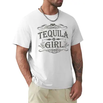 Футболка Tequila Girl, быстросохнущая футболка, черные футболки, эстетичная одежда, футболки на заказ, создайте свои собственные однотонные футболки для мужчин